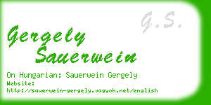 gergely sauerwein business card